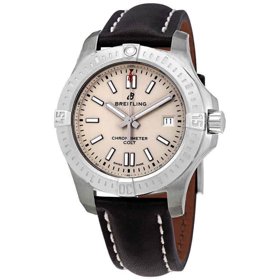 Breitling Men's A17313101G1X1 Chronomat Colt Black Leather Watch
