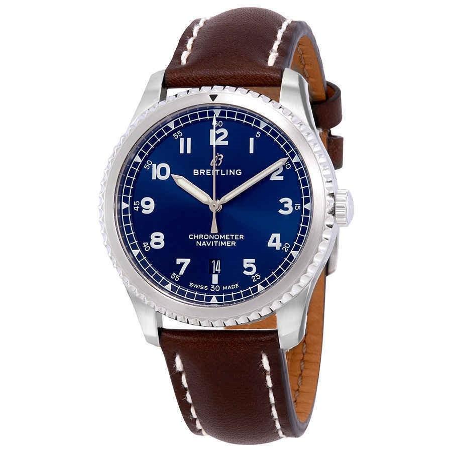 Breitling Men's A17314101C1X1 Navitimer 8 Brown Leather Watch