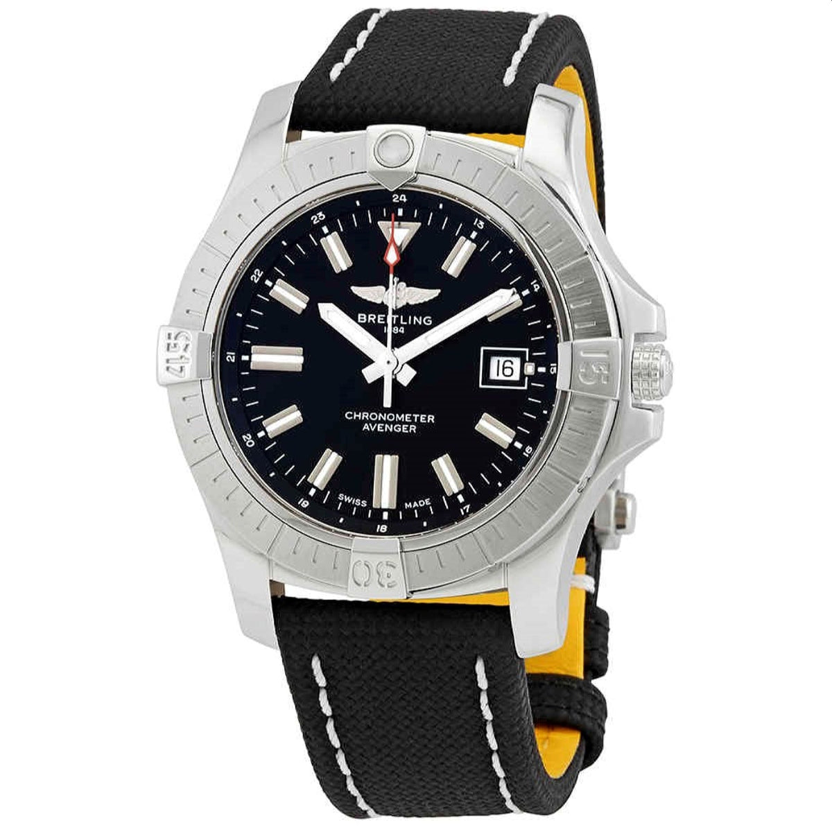 Breitling Men's A17318101B1X2 Avenger 43 Black Leather Watch