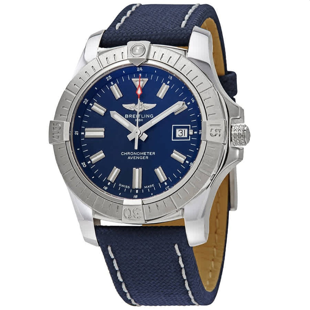 Breitling Men's A17318101C1X1 Avenger 43 Blue Leather Watch