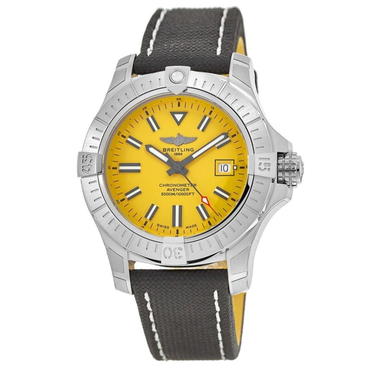Breitling Men's A17319101I1X1 Avenger Seawolf Black Leather Watch