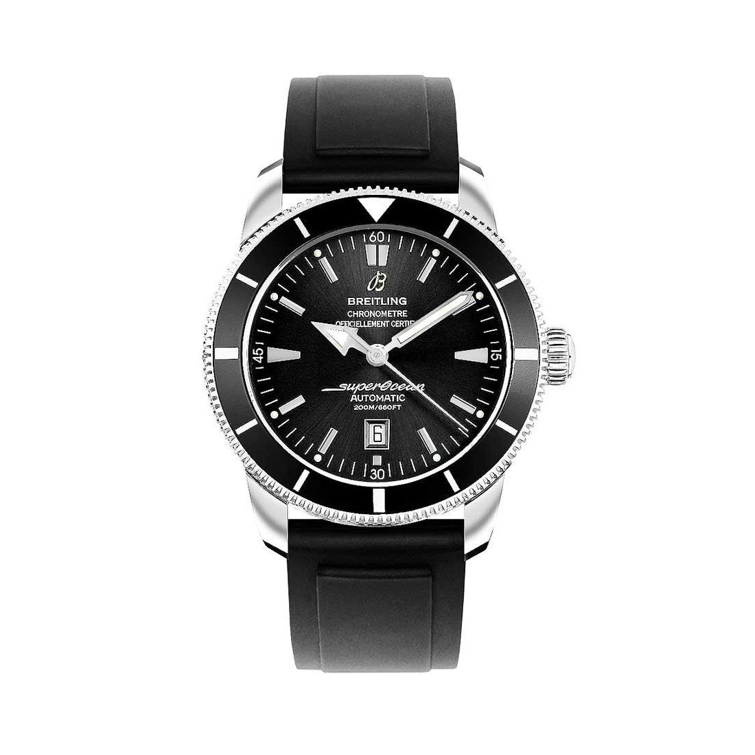 Breitling Unisex A1732024-B868-137S Superocean Heritage   Black Rubber Watch