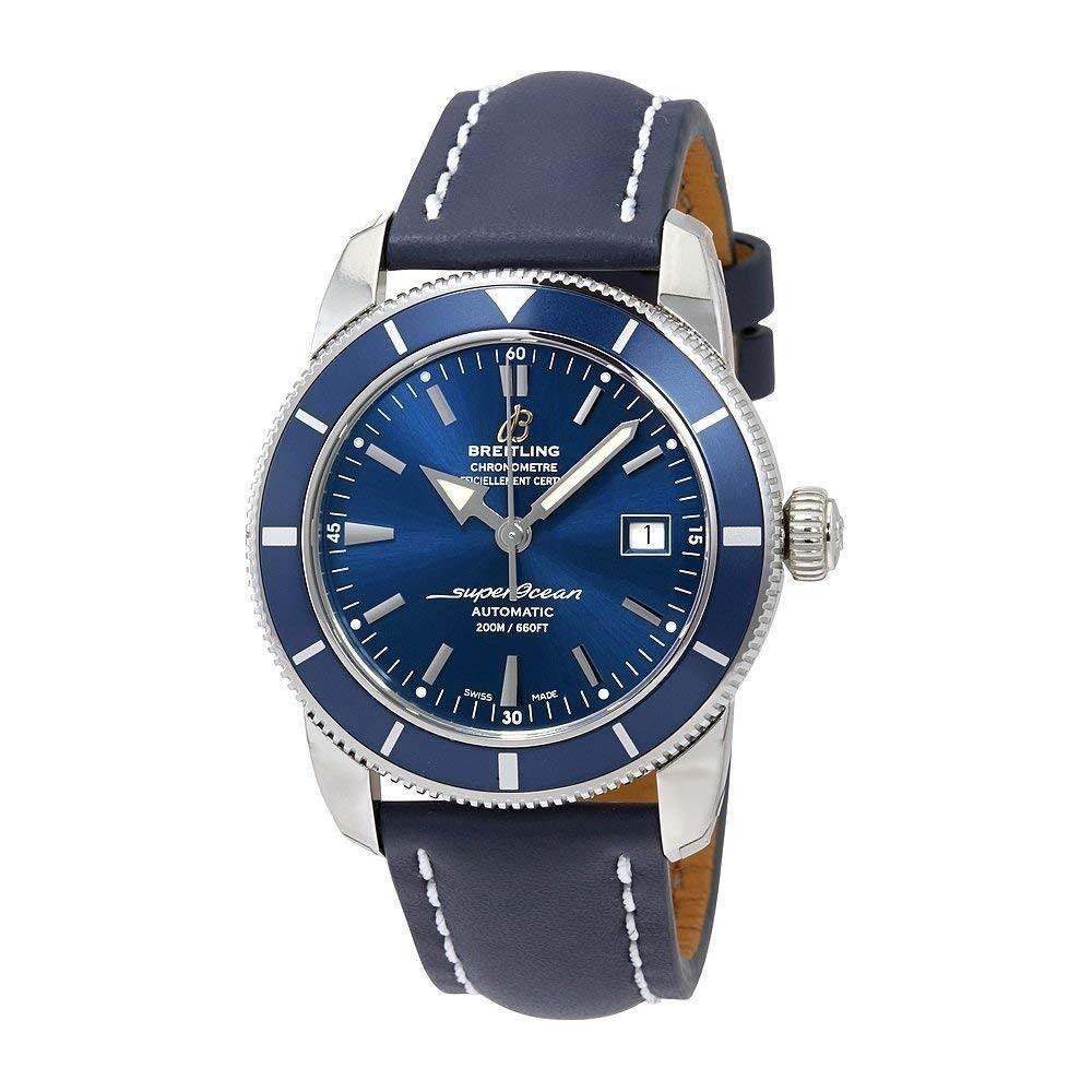 Breitling Men&#39;s A1732116-C832-105X Superocean Heritage 42 Blue Leather Watch