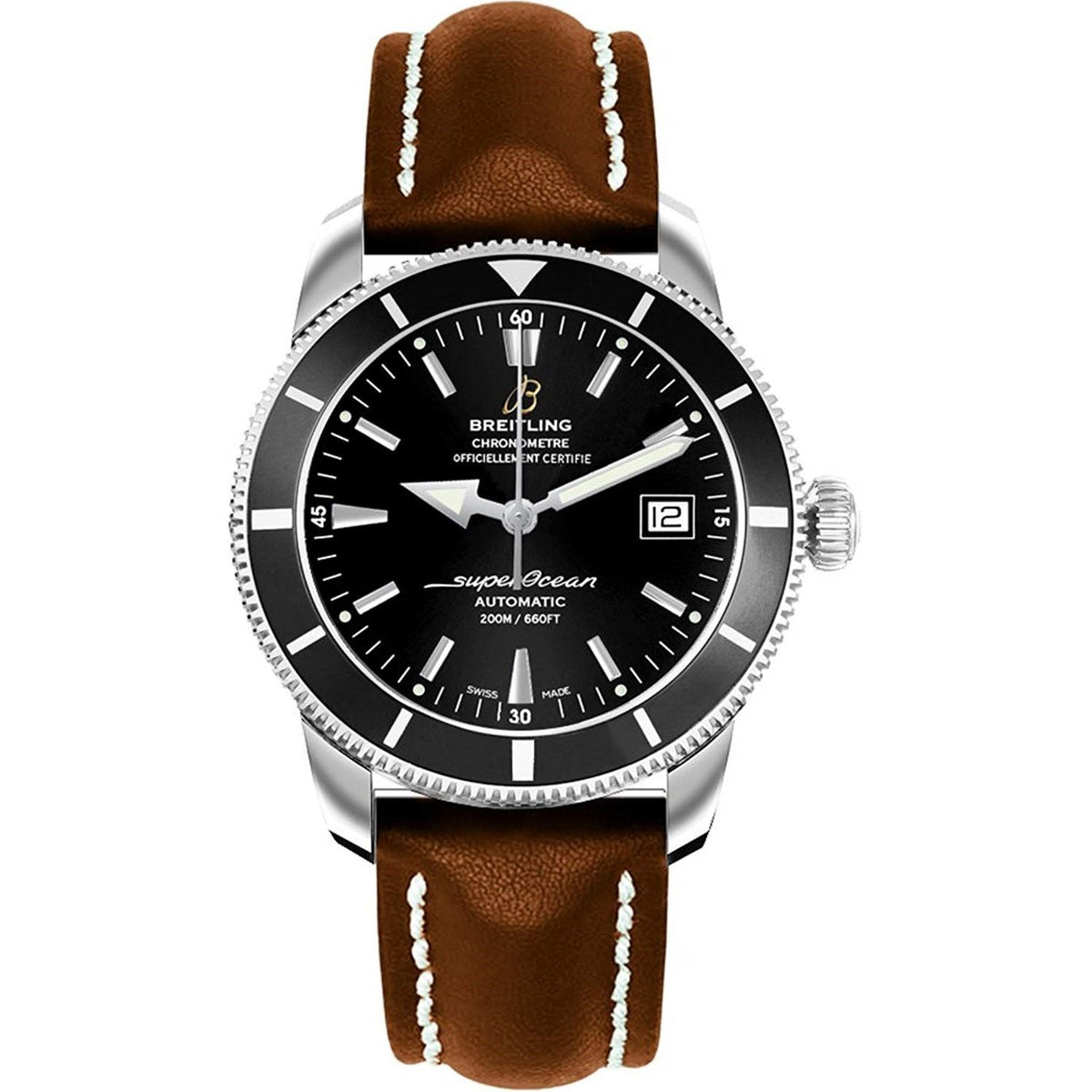 Breitling Men&#39;s A1732124-BA61-437X Superocean Heritage 42 Automatic Brown Leather Watch