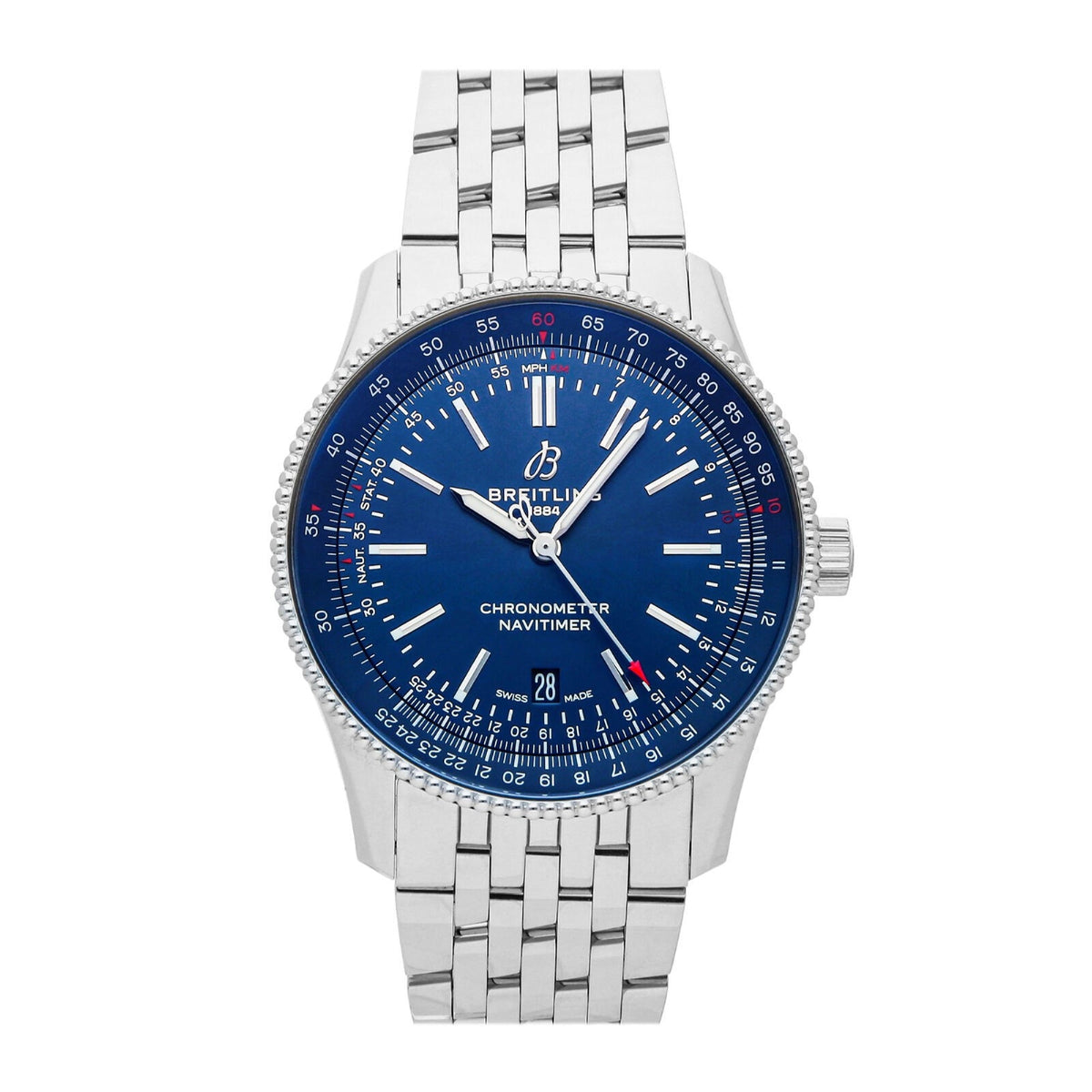 Breitling Men's A17326161C1A1 Navitimer 1 Stainless Steel Watch