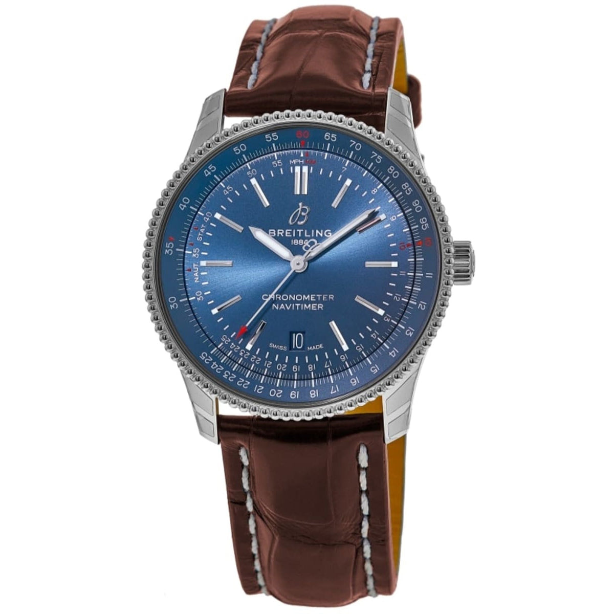 Breitling Men's A17326161C1P1 Navitimer 1 Brown Leather Watch