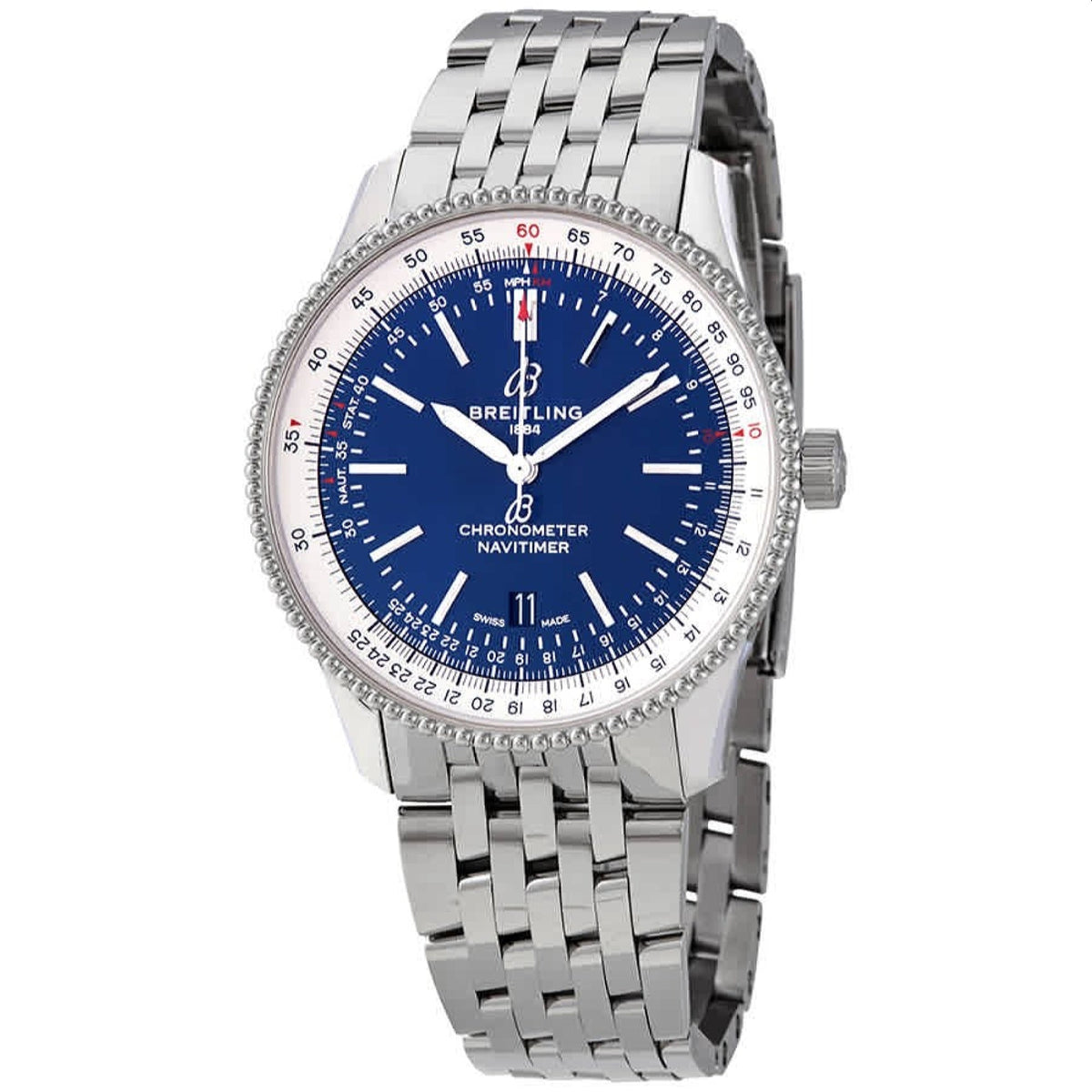 Breitling Men's A17326211C1A1 Navitimer 1 Stainless Steel Watch