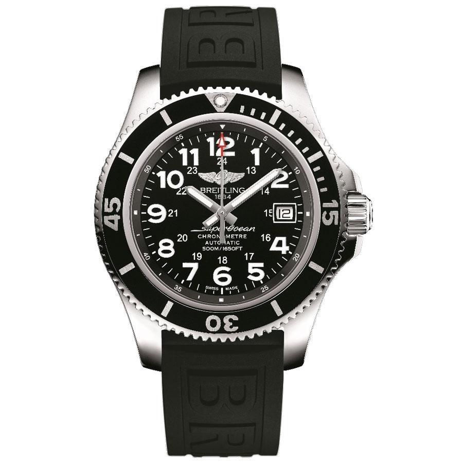 Breitling Men&#39;s A17365C9-BD67-150S Superocean II 42 Automatic Black Rubber Watch