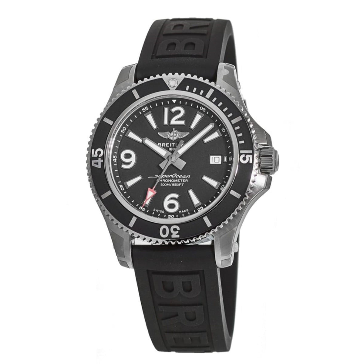 Breitling Men's A17366021B1S2 Superocean Black Rubber Watch