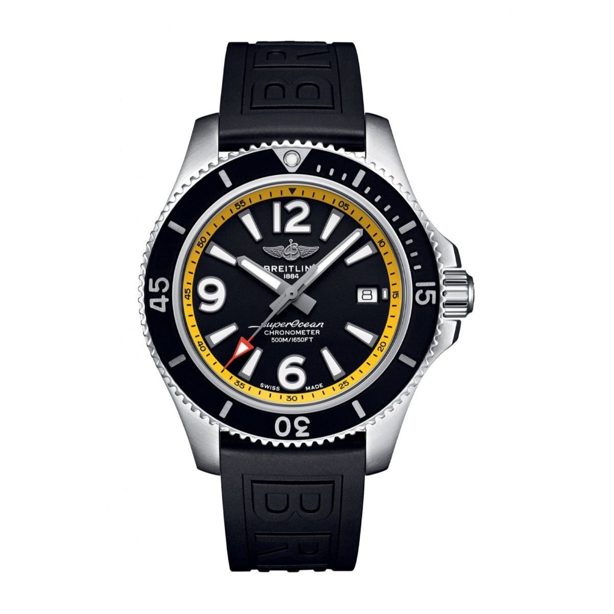 Breitling Men's A17366D71B1S1 Superocean Black Rubber Watch