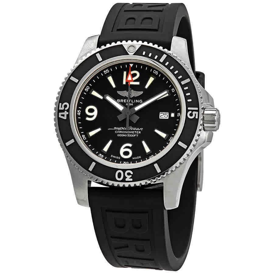 Breitling Men&#39;s A17367D71B1S1 Superocean 44 Black Rubber Watch