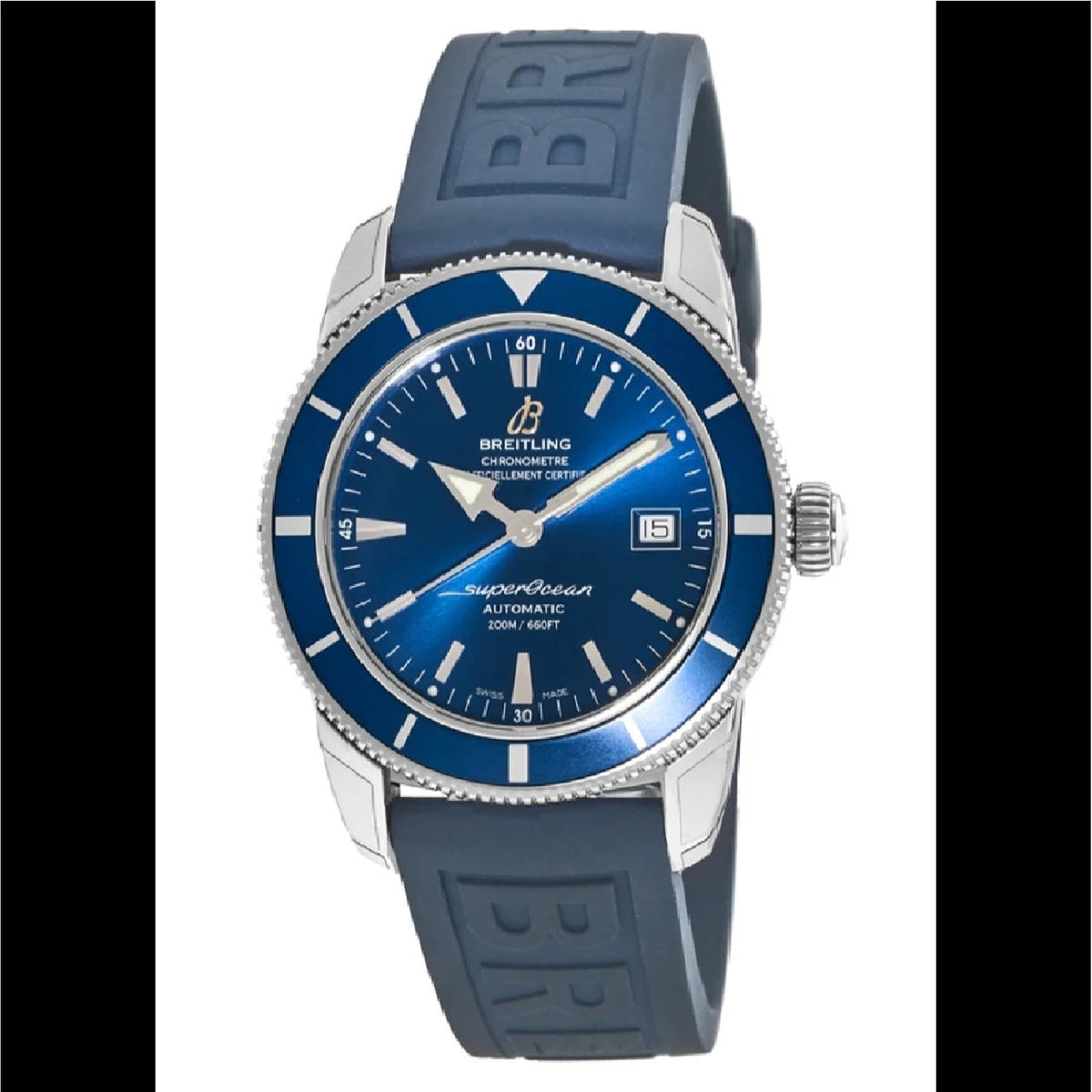Breitling Men's A17367D81C1S1-158S Superocean Blue Rubber Watch