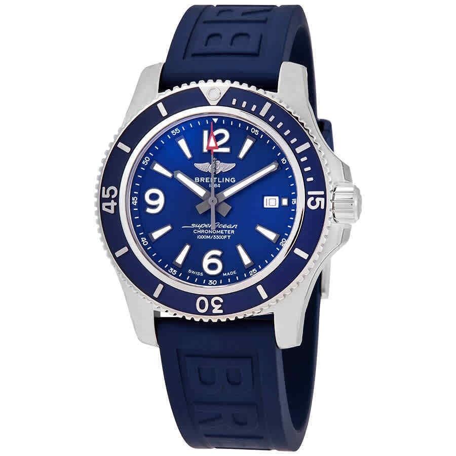 Breitling Men's A17367D81C1S1 Superocean 44 Blue Rubber Watch