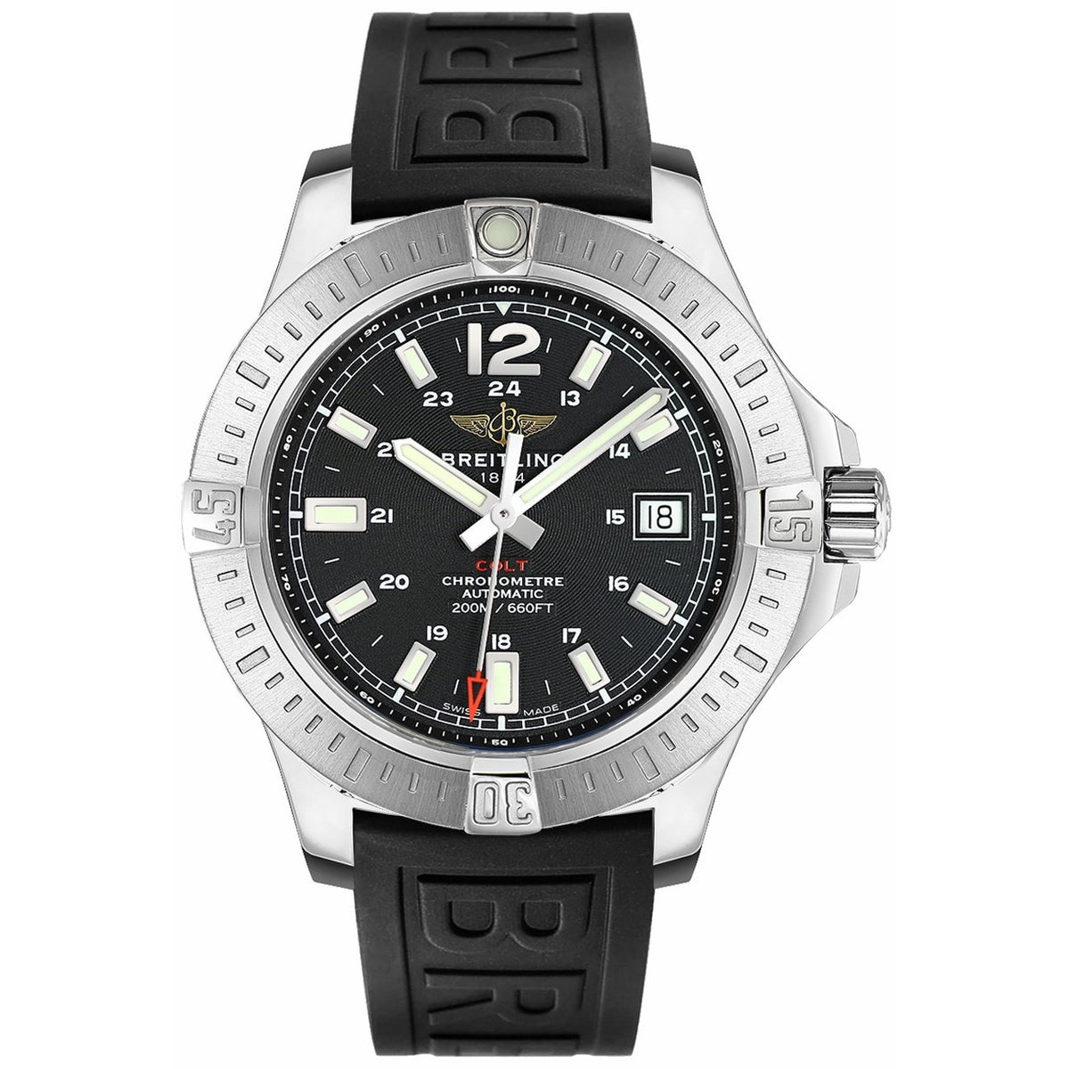 Breitling Men's A1738811-BD44-152S Colt Black Rubber Watch