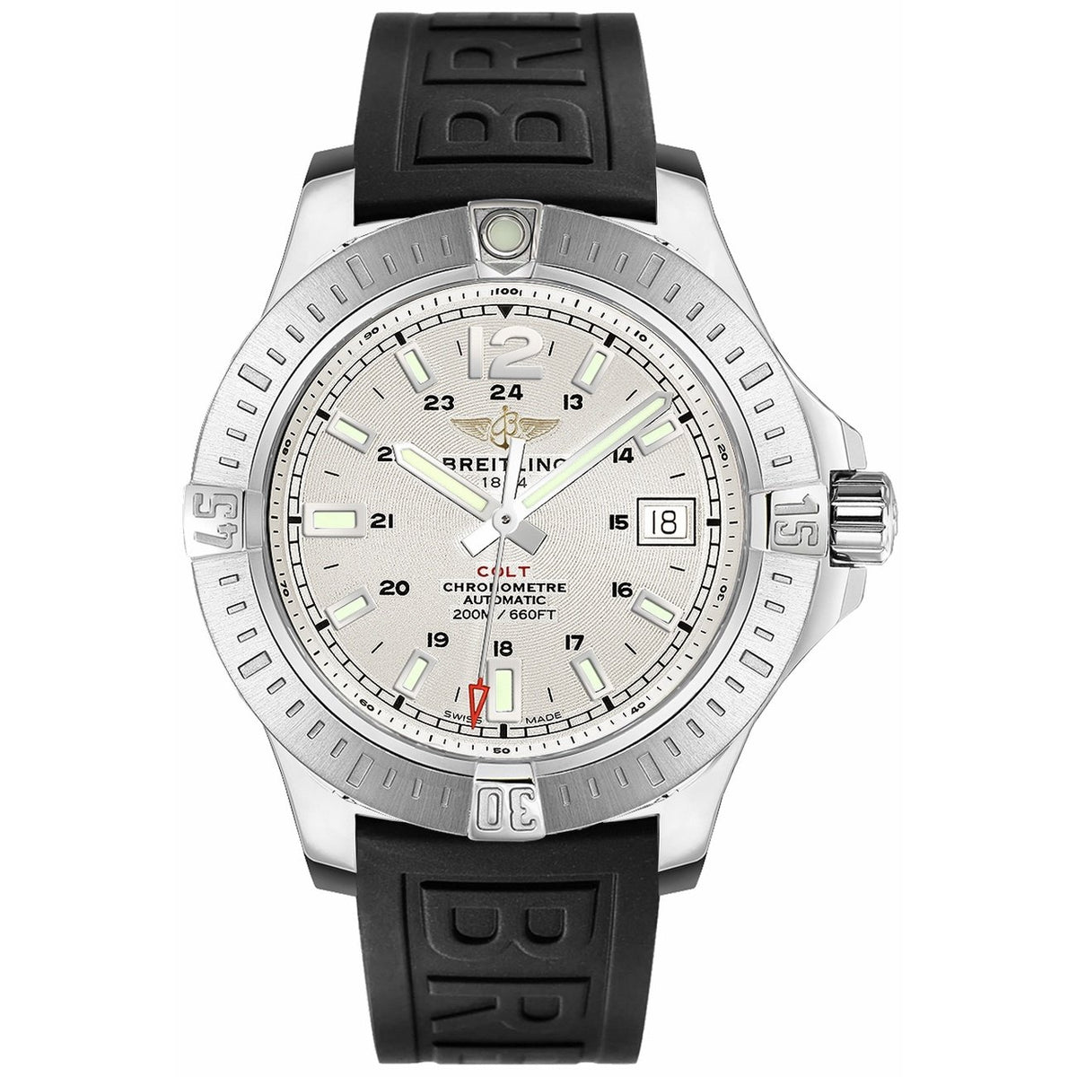 Breitling Men's A1738811-G791-152S Colt Automatic Black Rubber Watch