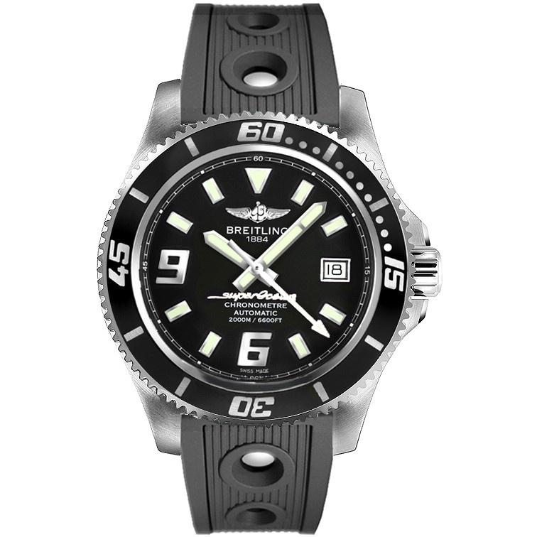 Breitling Men&#39;s A1739102-BA77-200S Superocean 44 Black Rubber Watch