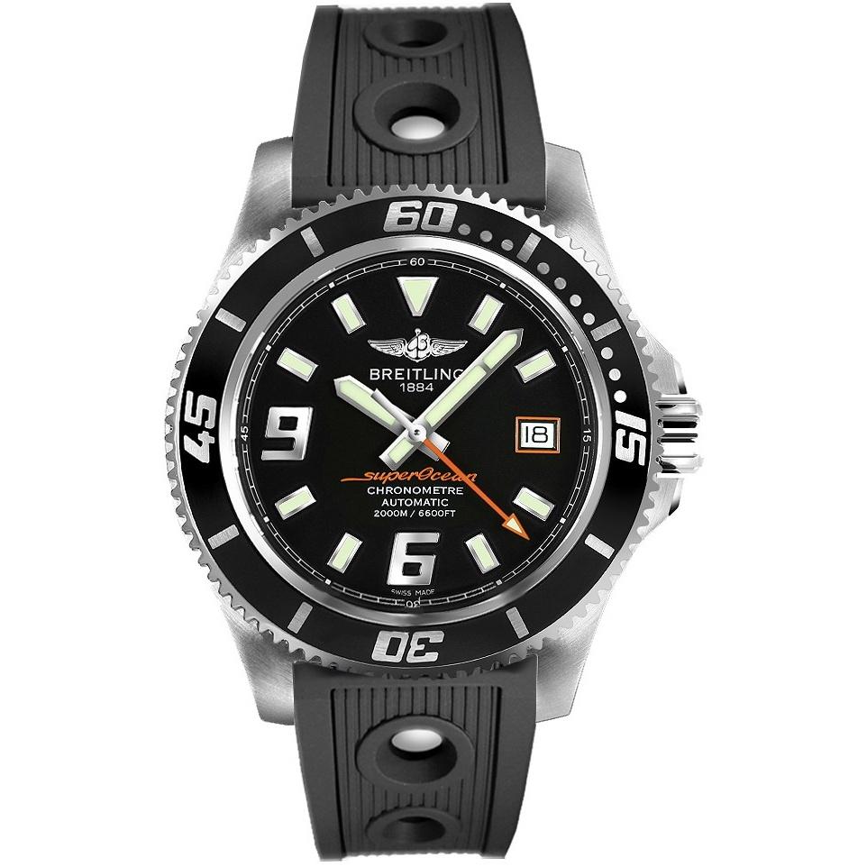 Breitling Men&#39;s A1739102-BA80-200S Superocean 44 Black Rubber Watch