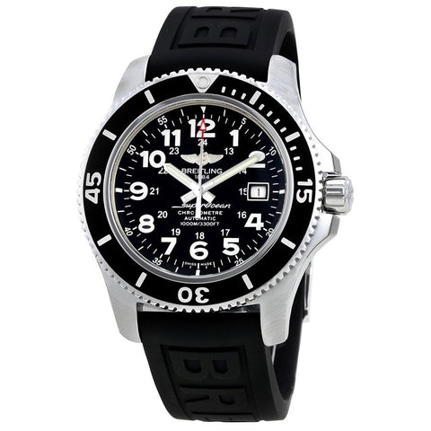 Breitling Men's A17392D7-BD68-152S Superocean II 44 Automatic Black Rubber Watch