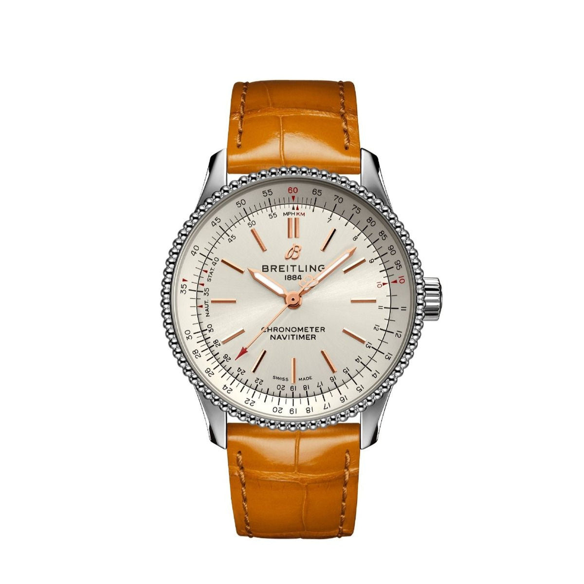 Breitling Women's A17395F41G1P3 Navitimer Brown Leather Watch