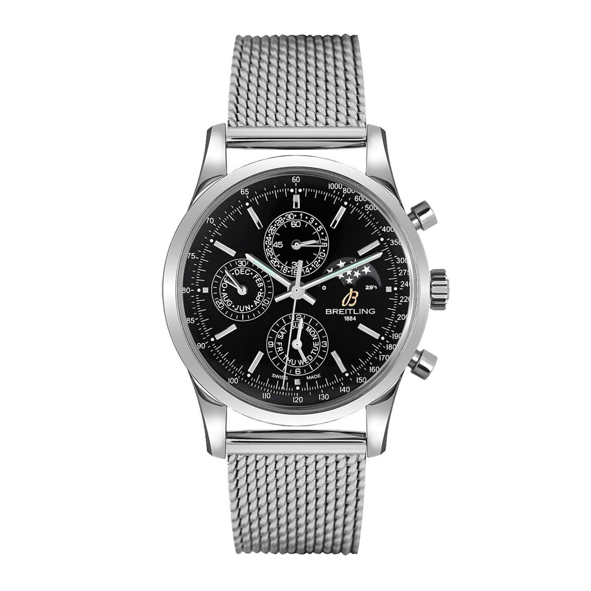 Breitling Men's A1931012-BB68-154A Transocean Chronograph Stainless Steel Watch