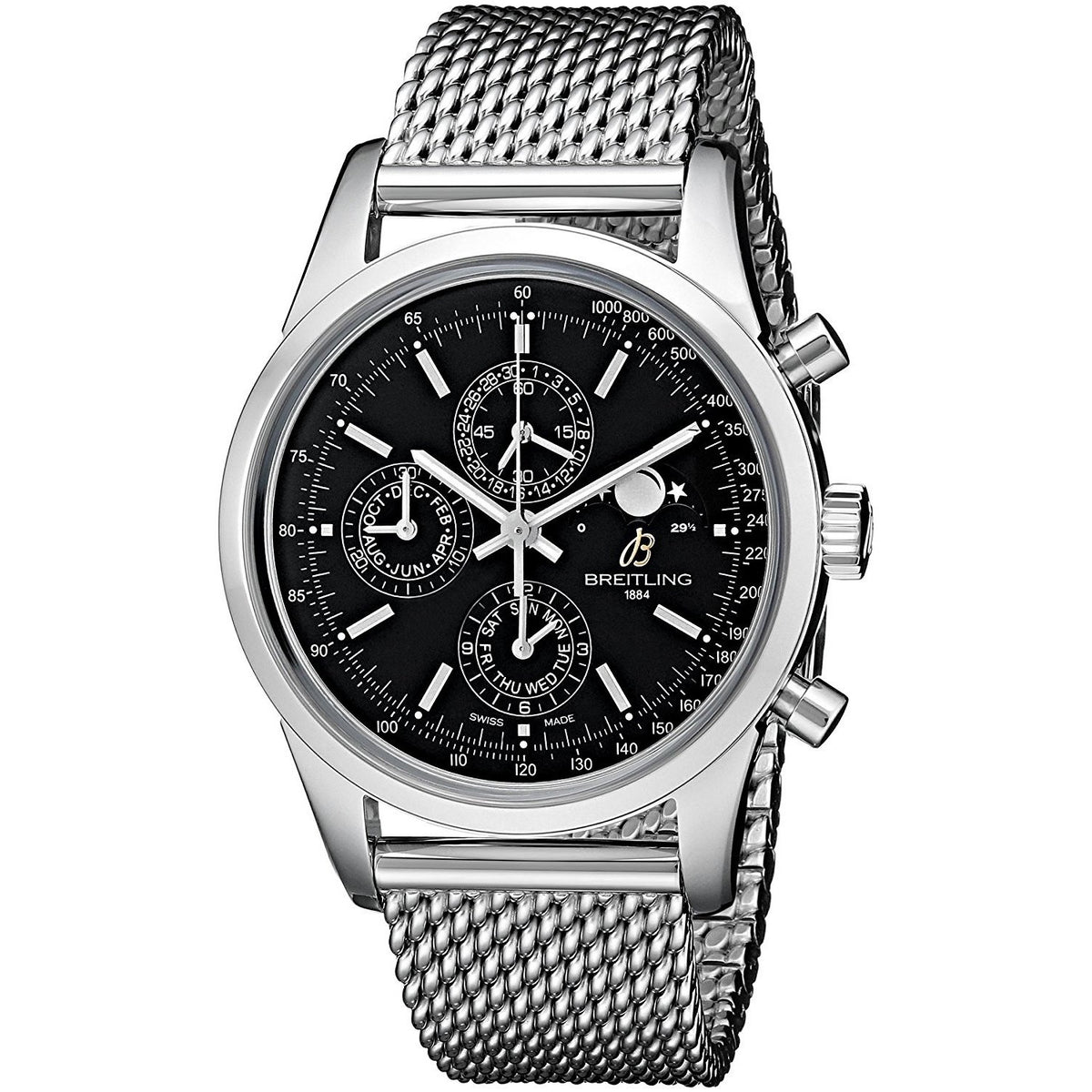Breitling Men's A1931012-BB68 Transocean 1461 Automatic Chronograph Stainless Steel Watch