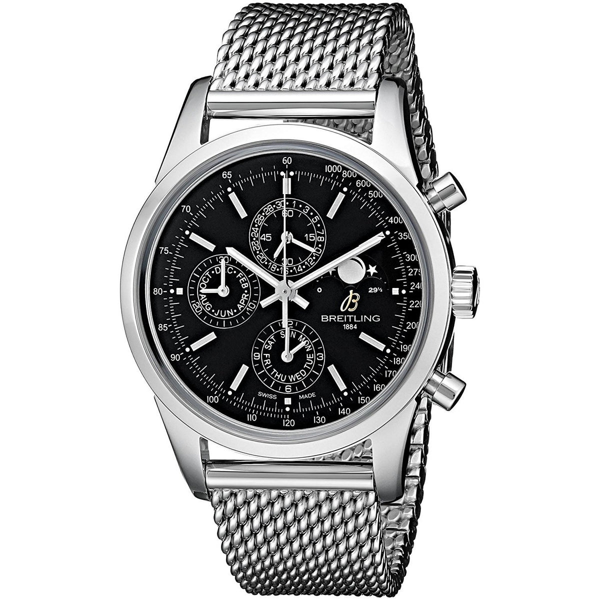Breitling Men&#39;s A1931012-BB68 Transocean 1461 Automatic Chronograph Stainless Steel Watch
