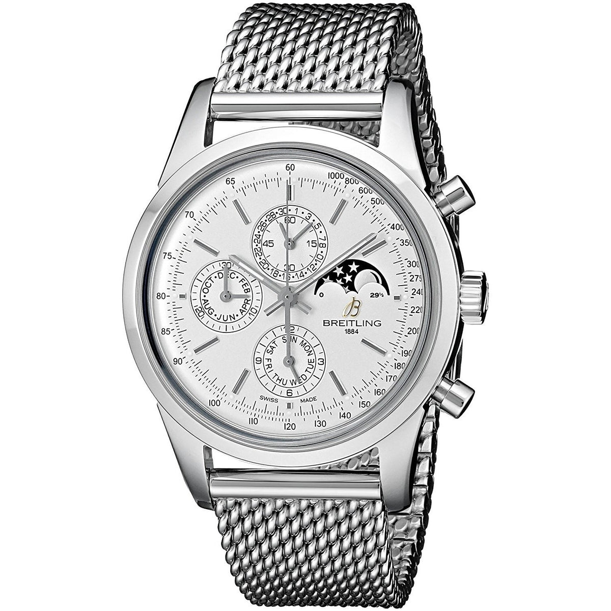 Breitling Men&#39;s A1931012-G750 TransOcean Automatic Chronograph Moonphase Stainless Steel Watch