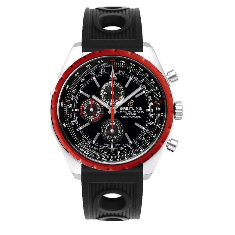 Breitling Men's A1936003-BA94RU Navitimer Chrono-Matic 1461 Limited Chronograph Automatic Black Rubber Watch