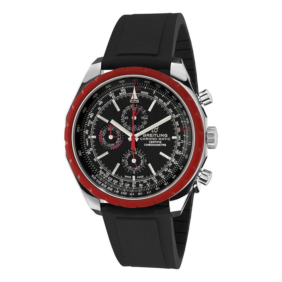 Breitling Men&#39;s A1936003-BA94 Chronomat Automatic Chronograph Black Rubber Watch