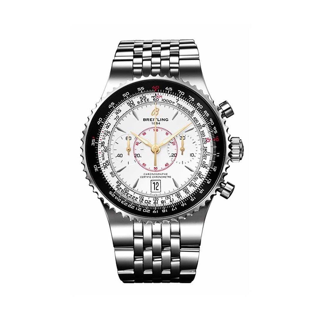 Breitling Men's A2334024-G631-445A Montbrilliant Chronograph Stainless Steel Watch