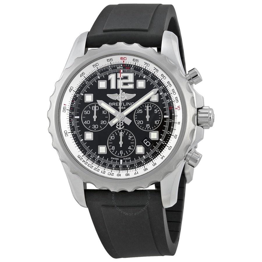Breitling Men&#39;s A2336035-BA68-137S Chronospace Chronograph Black Rubber Watch