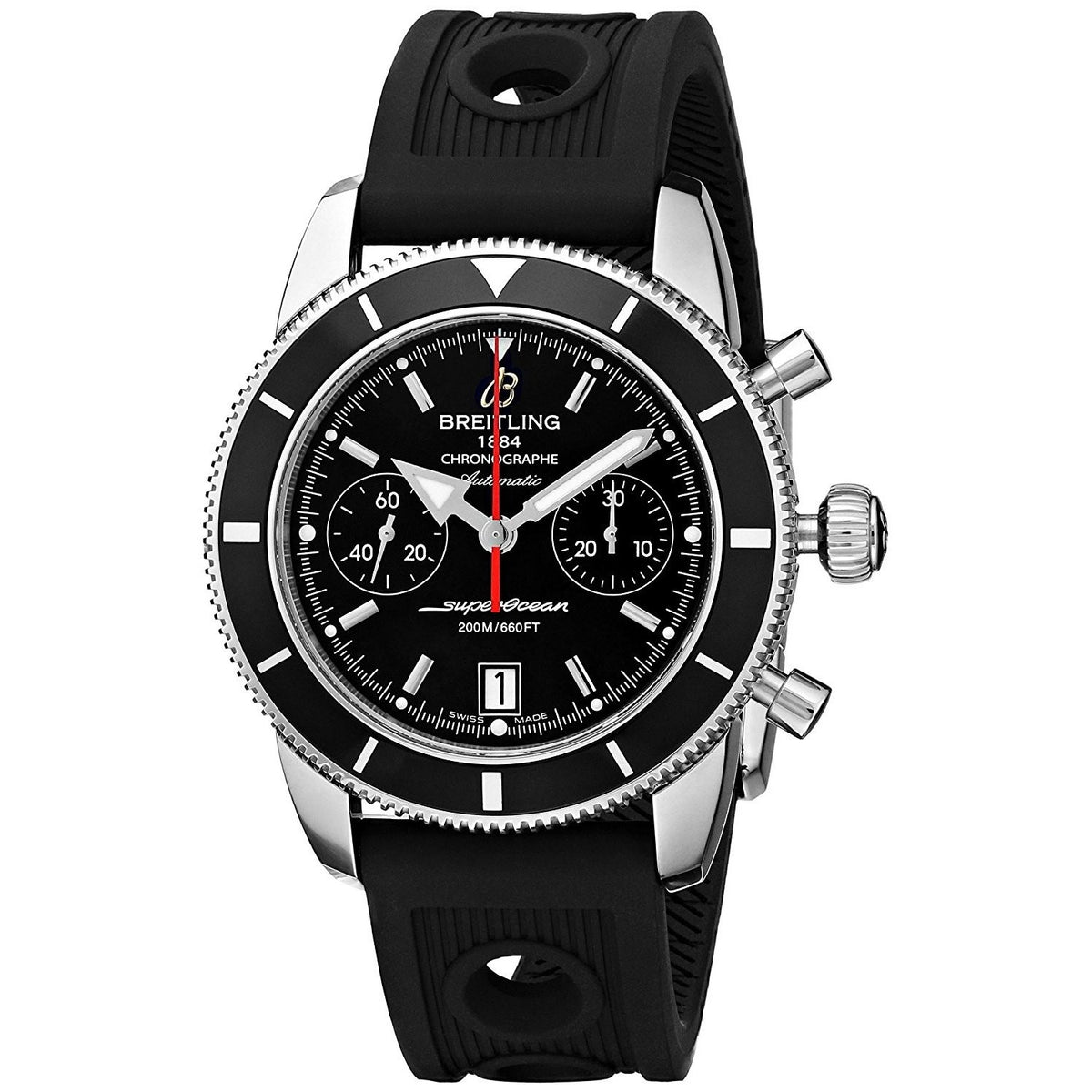 Breitling Men&#39;s A2337024-BB81RU Superocean Heritage Automatic Chronograph Black Rubber Watch