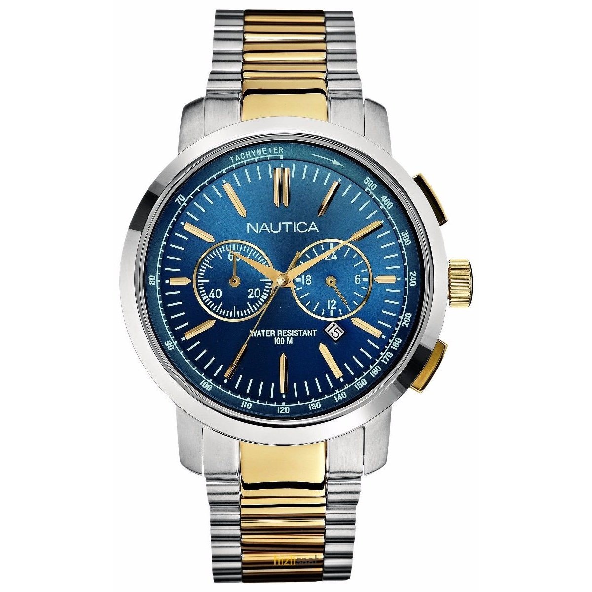 Nautica Men&#39;s A23602G Nautica Chronograph Two-Tone Stainless Steel Watch