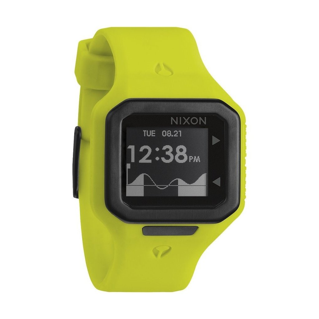 Nixon Men&#39;s A316-1262 Supertide Yellow Silicone Watch