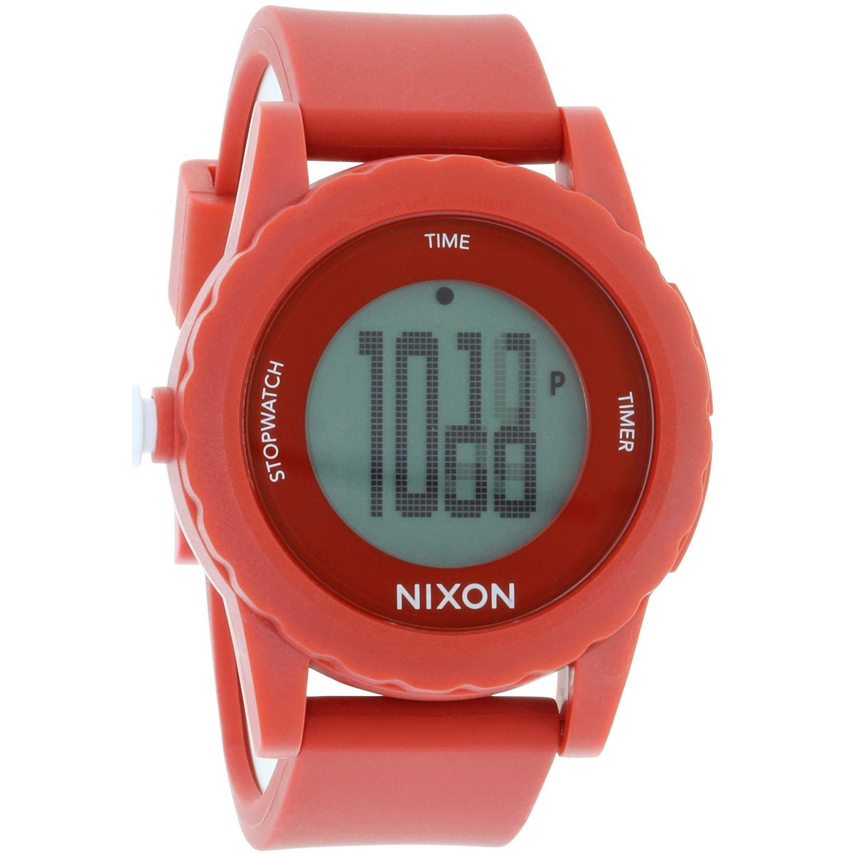 Nixon Men&#39;s A326-200 Genie Digital Red Silicone Watch