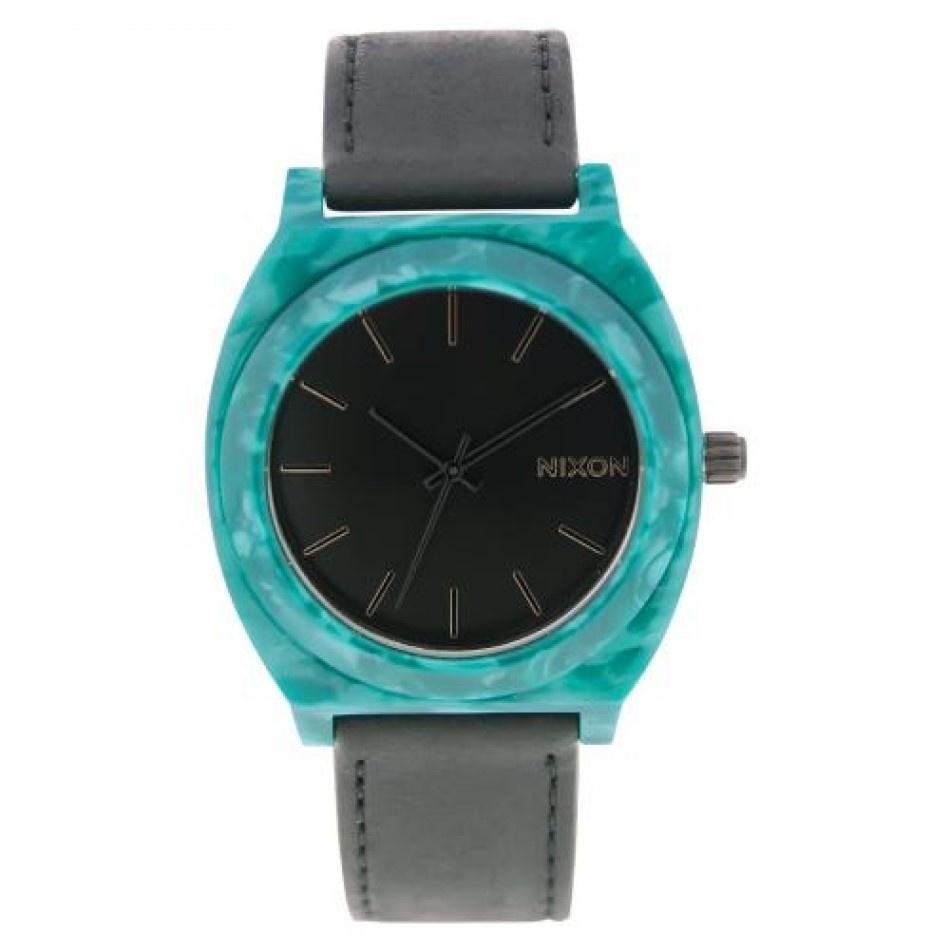 Nixon Women&#39;s A328-054 Acetate Black Leather Watch