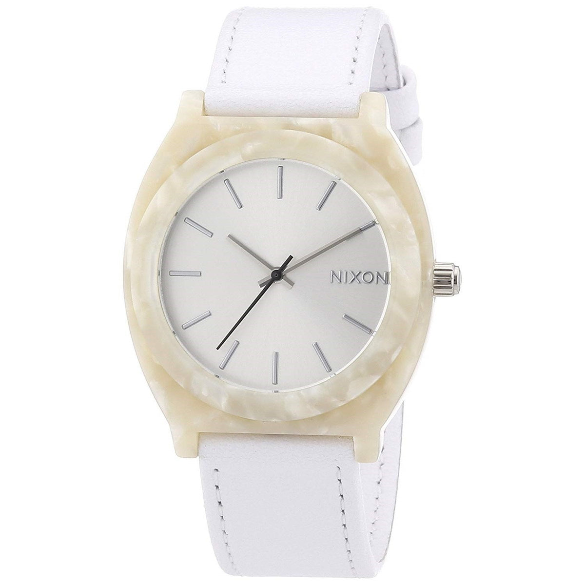 Nixon Unisex A328-1029 Time Teller Acetate Leather White Leather Watch