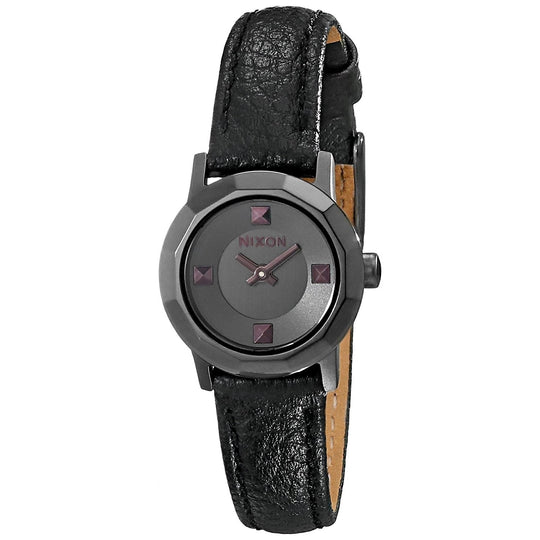 Nixon Women's A338-1531 Mini B Black Leather Watch