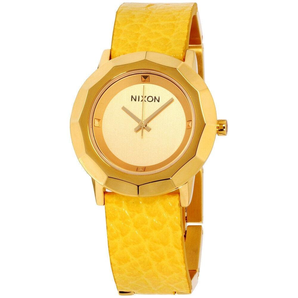 Nixon Women&#39;s A341-501 Bobbi Yellow Leather Watch