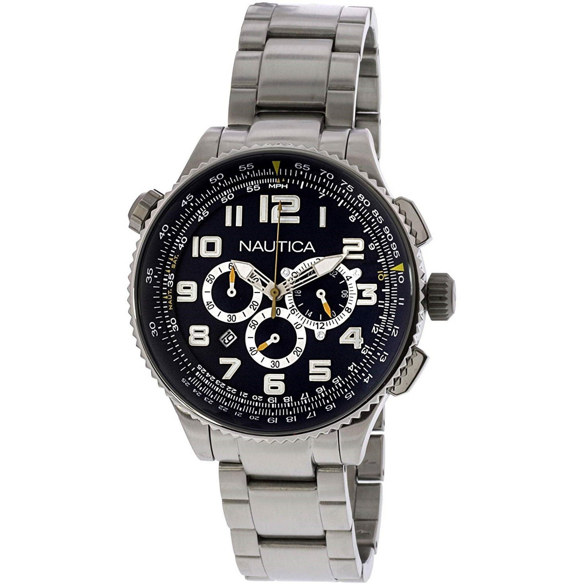Nautica Men&#39;s A34524G OCN Chronograph Stainless Steel Watch