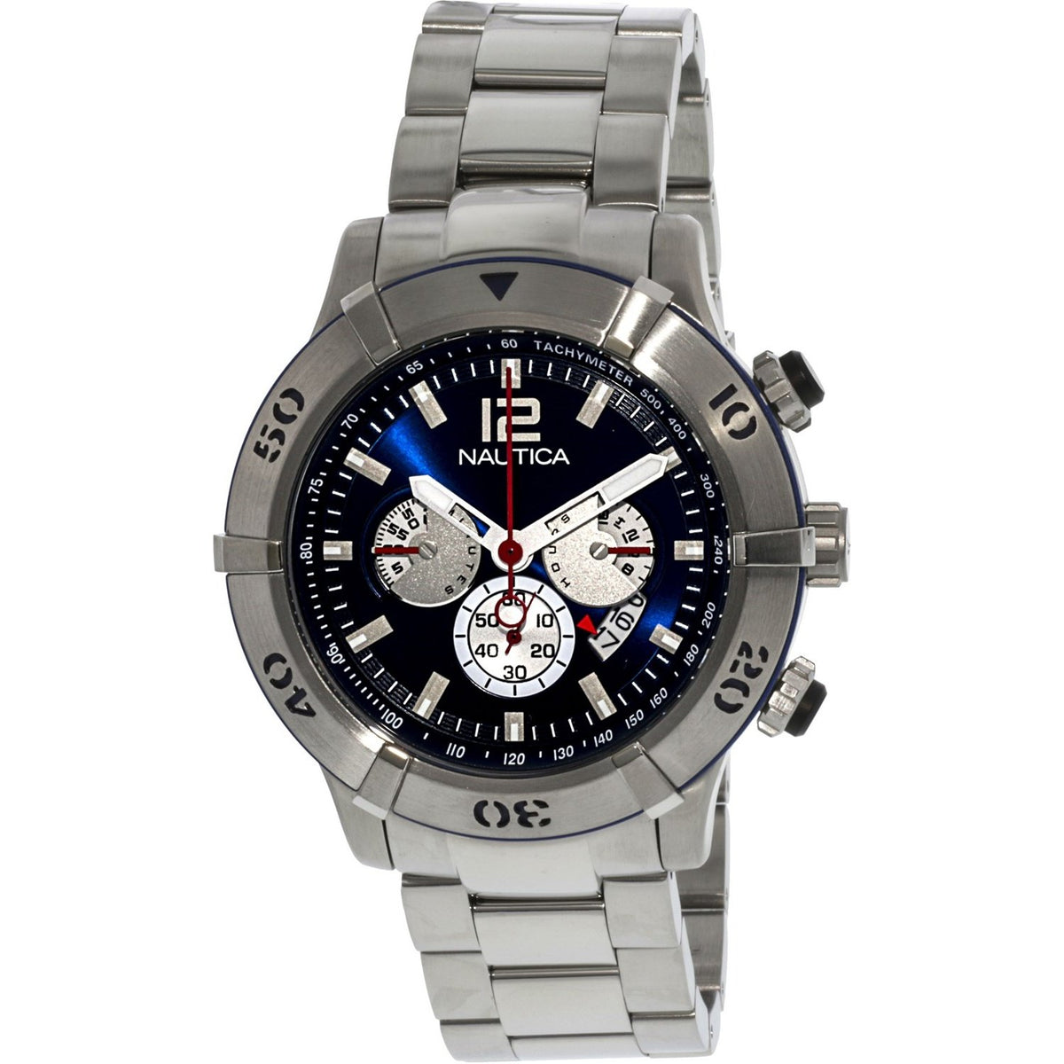Nautica Men&#39;s A36510G NCS Chronograph Stainless Steel Watch