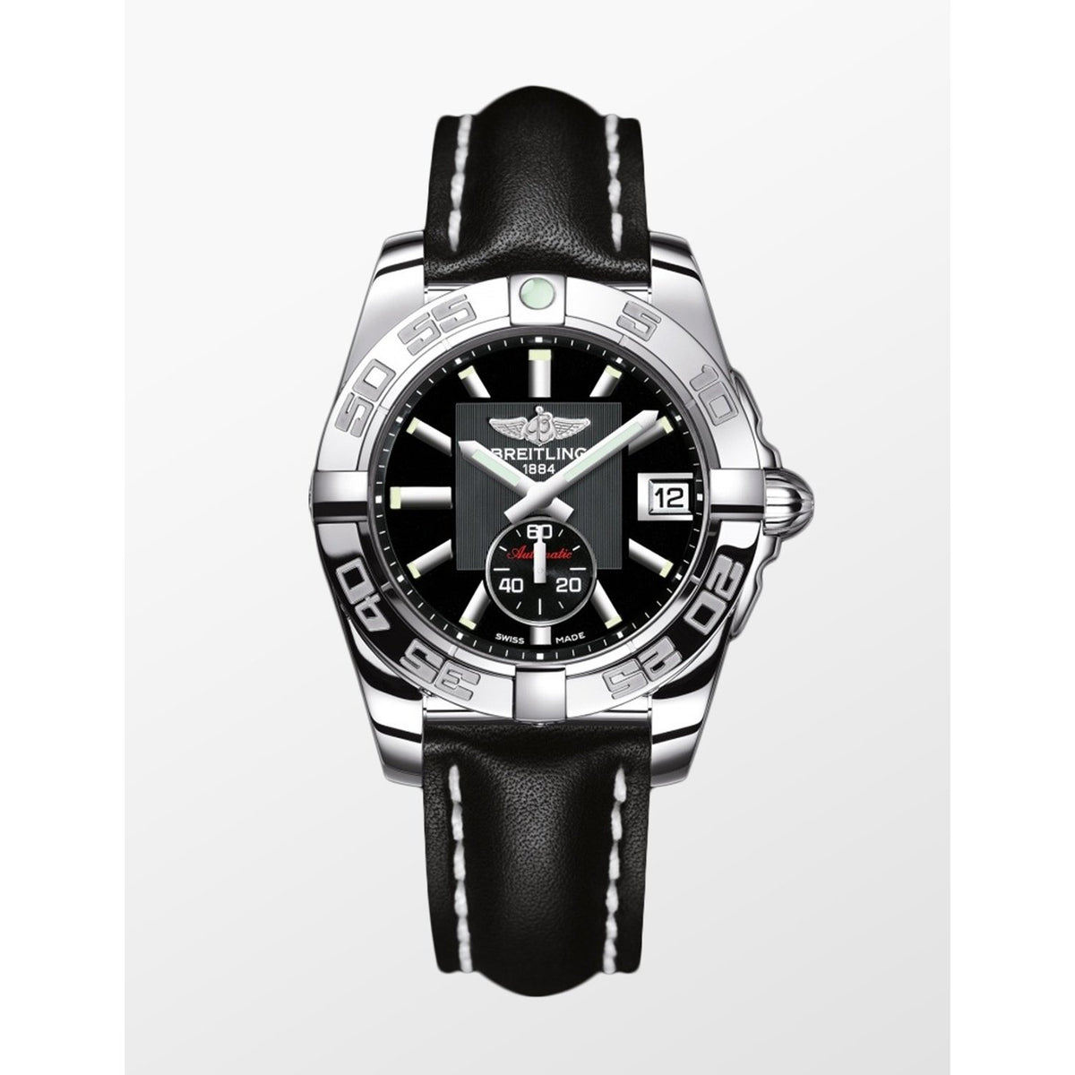 Breitling Women's A3733012-BA33-414X Galactic 36 Black Leather Watch