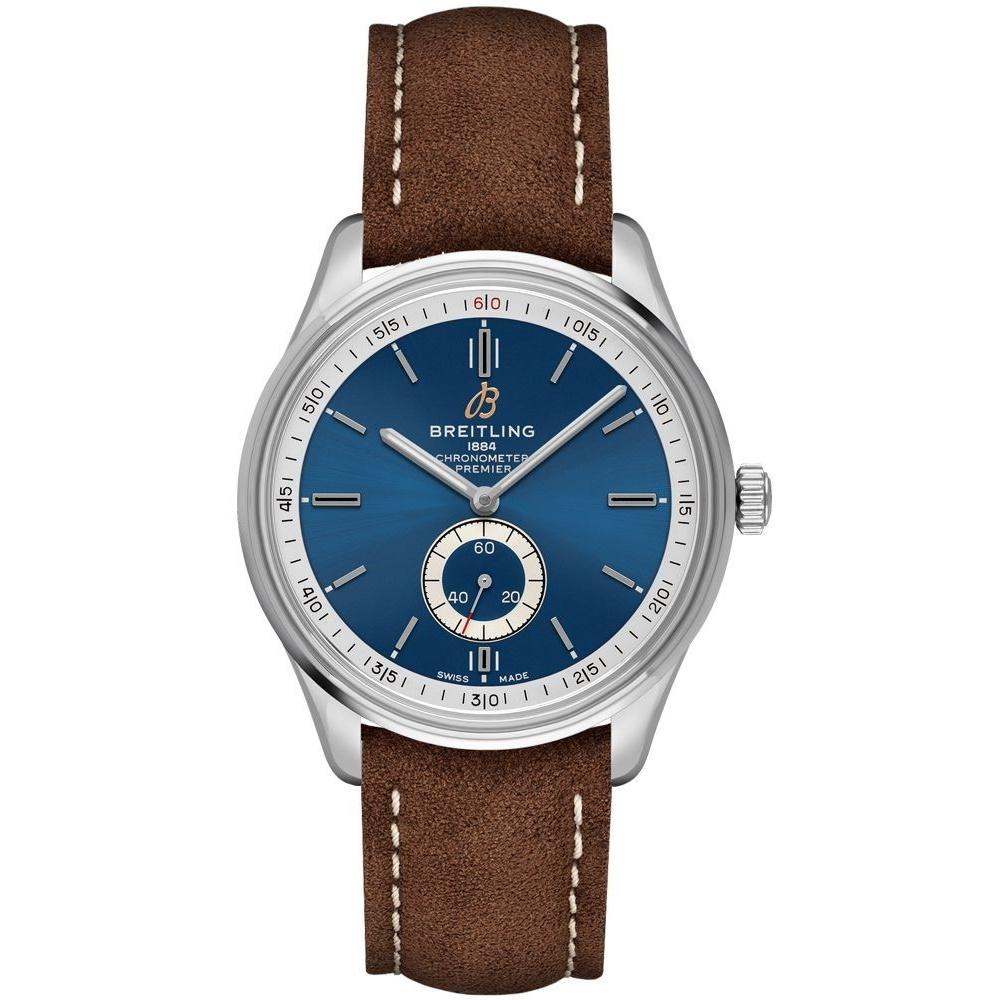 Breitling Men's A3734035-CA21-505X Premier  Brown Leather Watch