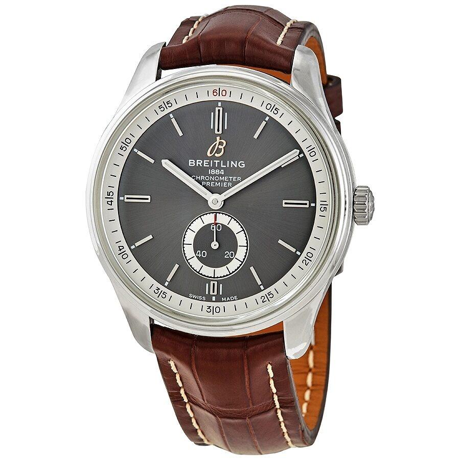 Breitling Men's A37340351B1P2 Premier Brown Leather Watch