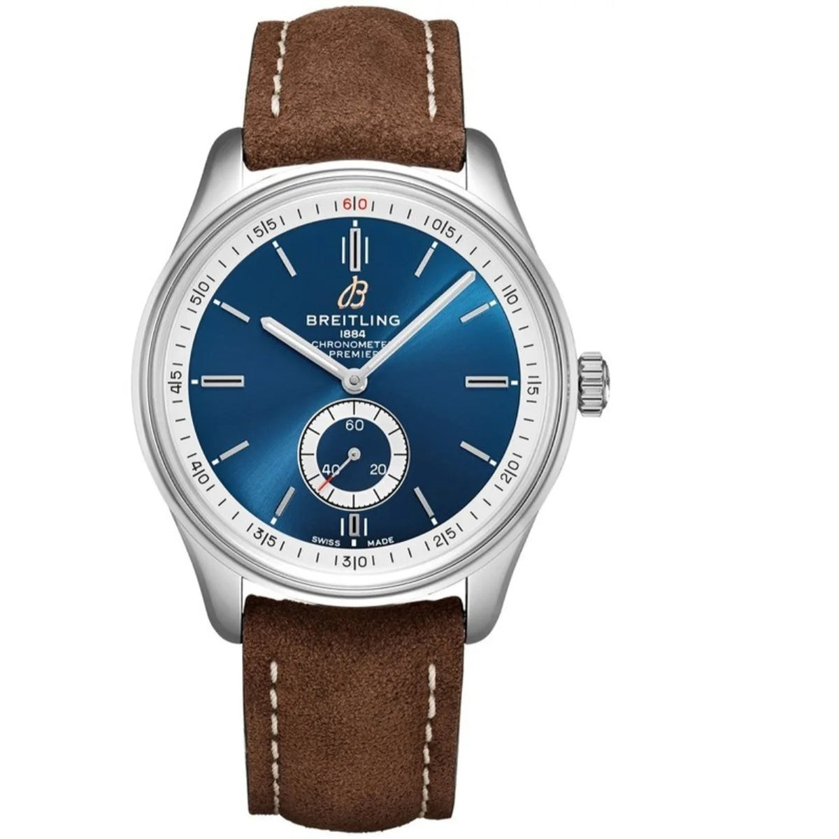Breitling Men's A37340351C1X1 Premier Brown Leather Watch