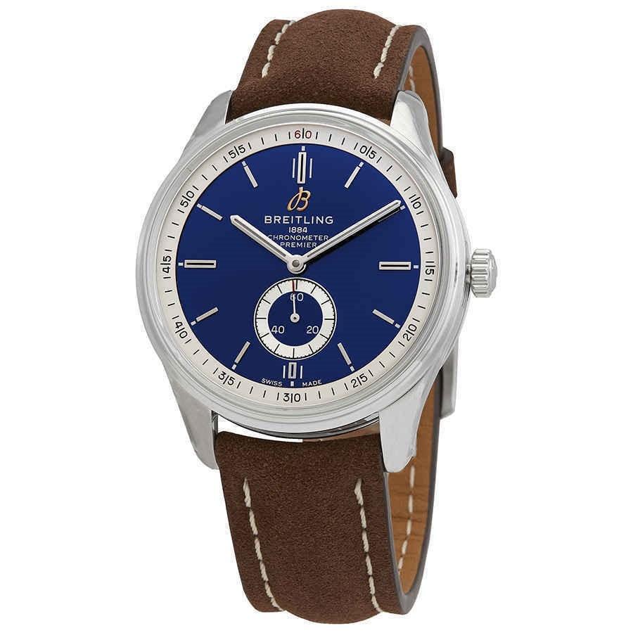 Breitling Men's A37340351C1X2 Premier Brown Leather Watch