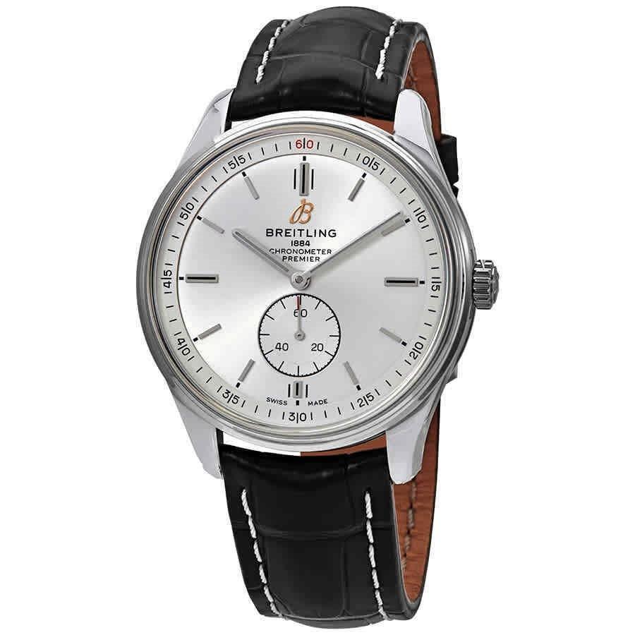 Breitling Men's A37340351G1P2 Premier Black Leather Watch
