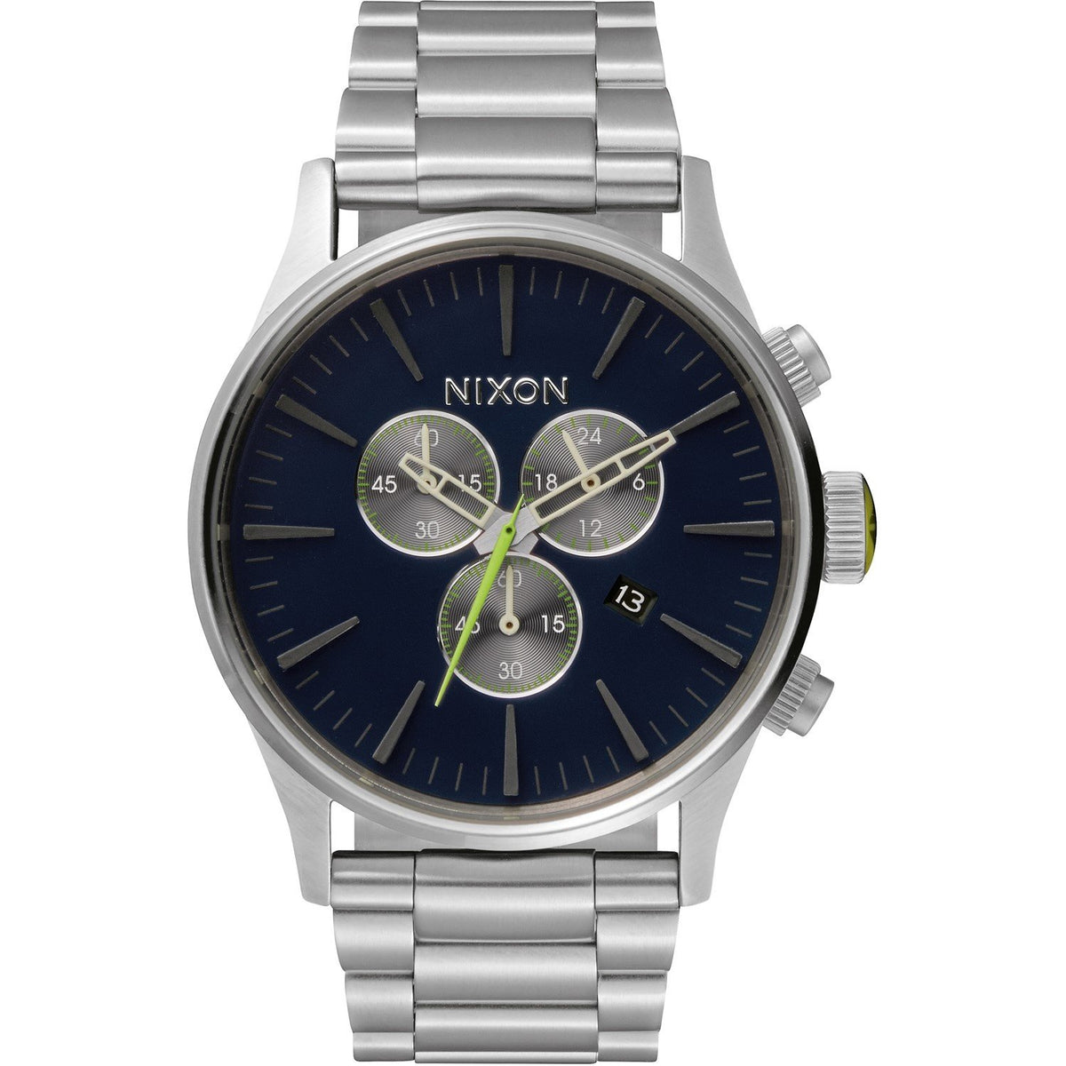 Nixon Men&#39;s A386-1981 Sentry Chronograph Stainless Steel Watch