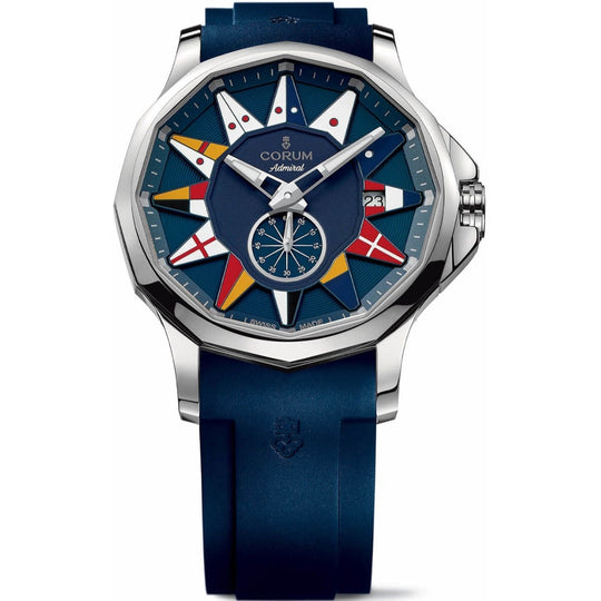 Corum Men's A395-03154---395.101.20-F373-AB12 Admiral's Cup Legend 42 Blue Rubber Watch