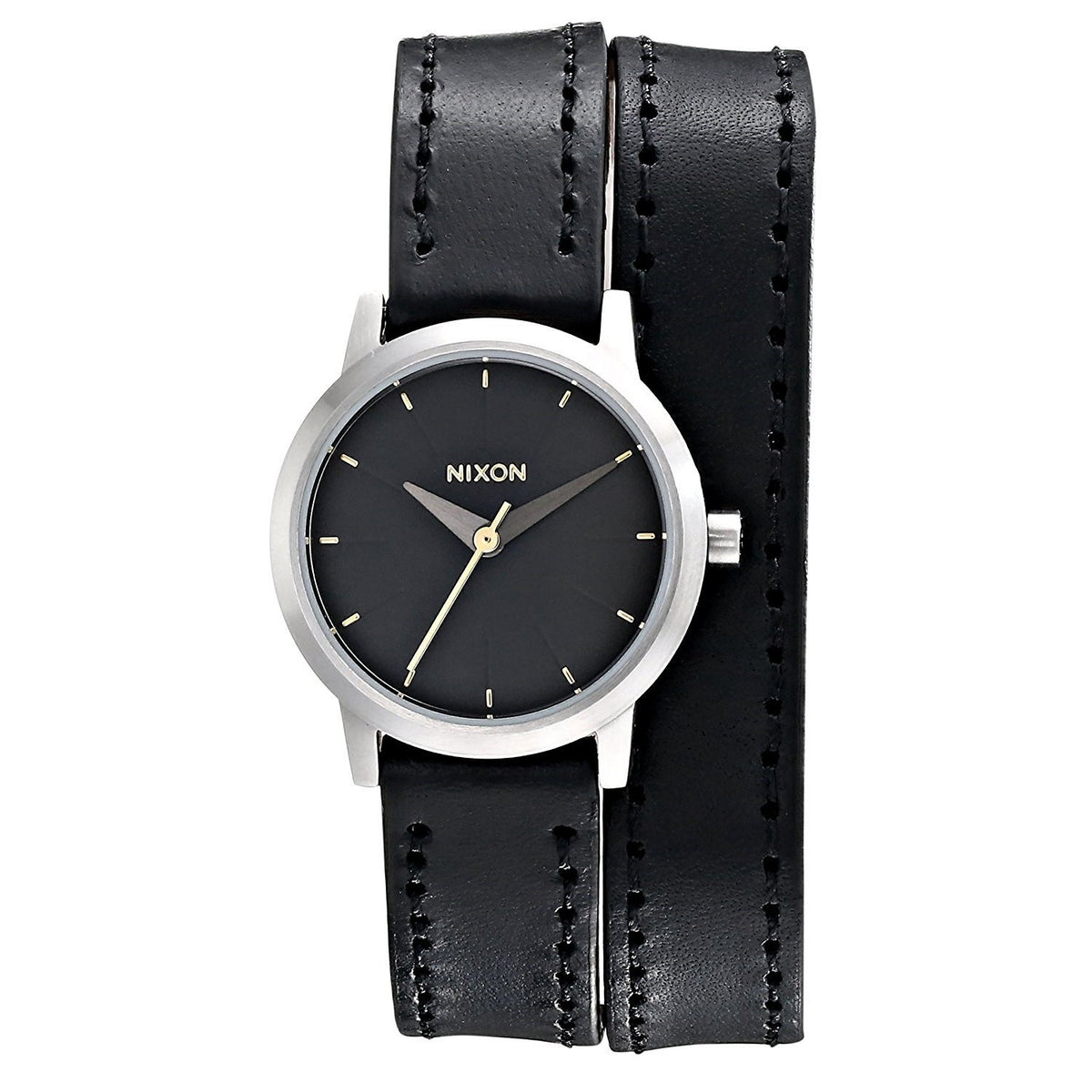 Nixon Women&#39;s A403-000 Kenzi Wraparound Black Leather Watch